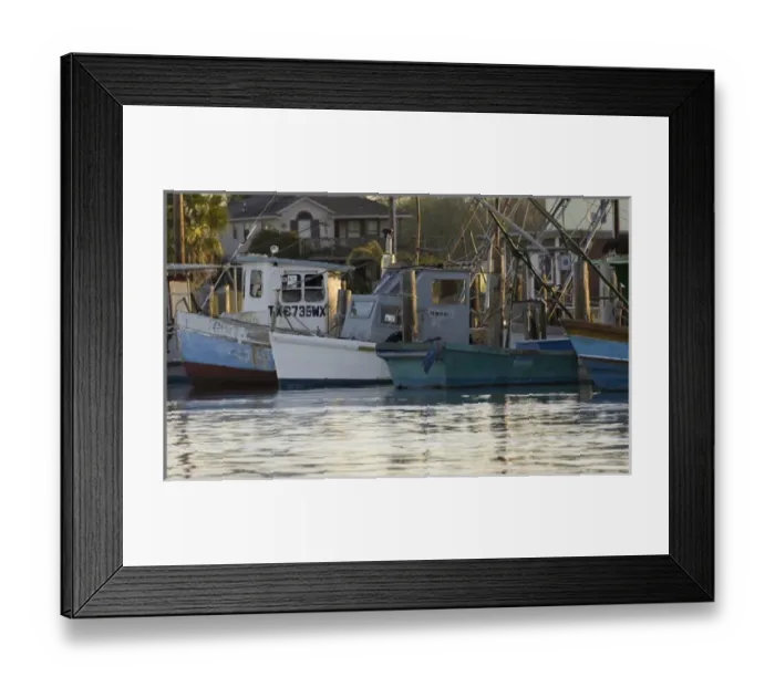 Framed Print : Oyster boats at Seadrift, Texas marina Framed Print : Oyster boats at Seadrift, Texas marina