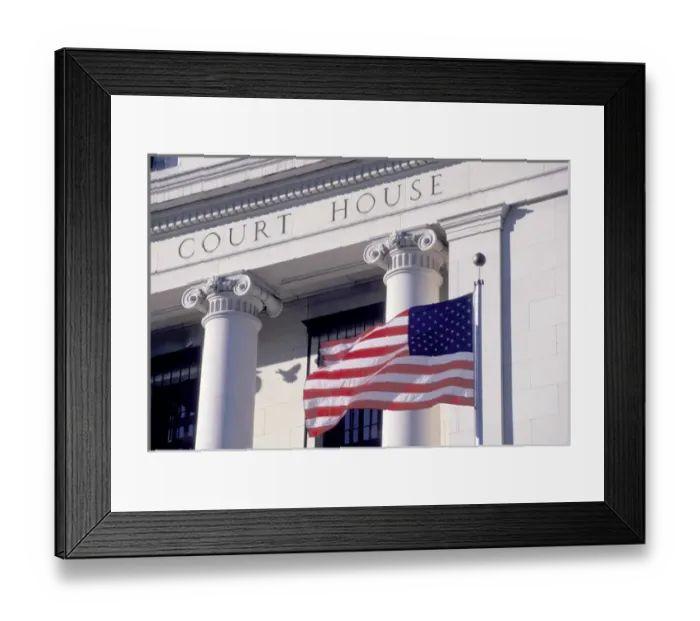 Framed Print : North America, USA, Texas, San Antonio. Court house exterior
