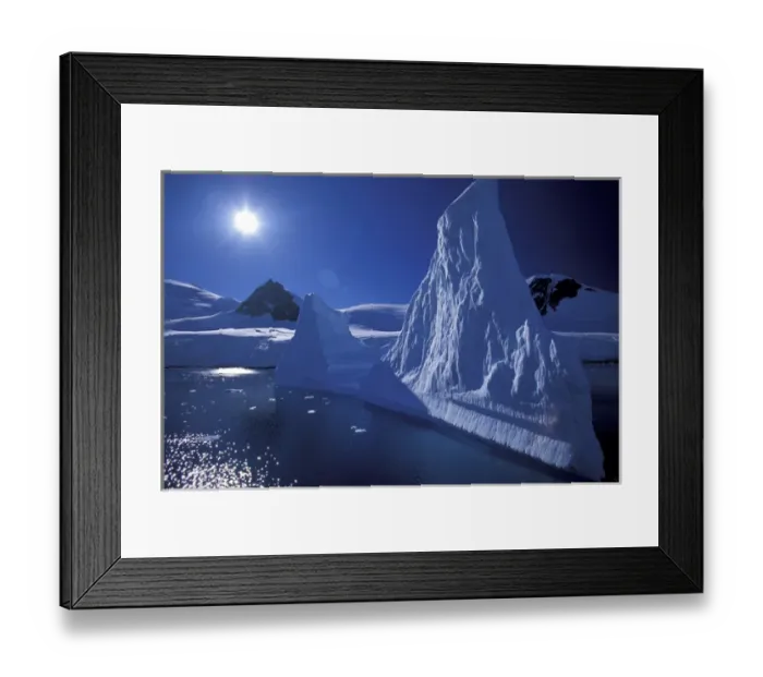 Framed Print : NA, USA, Alaska, Antarctic Peninsula, Paradise Bay. A large iceberg sits grounded