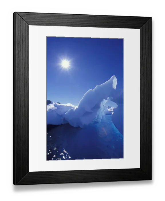 Framed Print : NA, USA, Alaska, Antarctic Peninsula, Paradise Bay. A large iceberg sits grounded