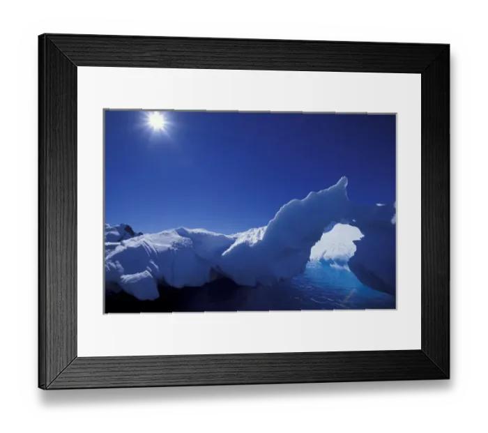 Framed Print : NA, USA, Alaska, Antarctic Peninsula, Paradise Bay. A large iceberg sits grounded