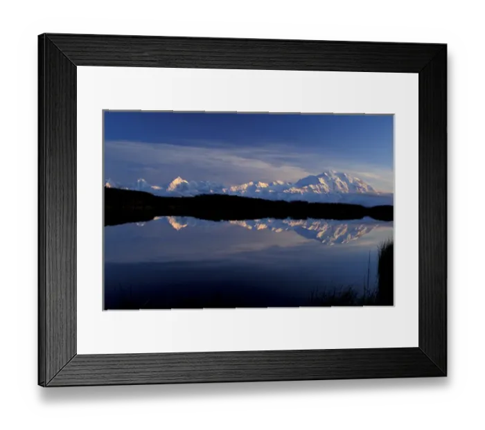 Framed Print : NA, USA, Alaska, Denali NP, Mt. McKinley reflected in tundra pond at sunset Framed Print : NA, USA, Alaska, Denali NP, Mt. McKinley reflected in tundra pond at sunset