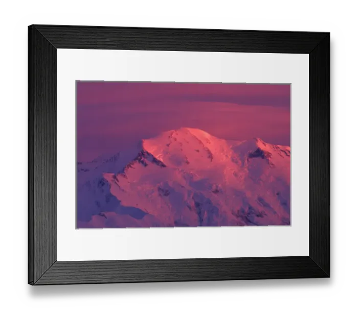 Framed Print : NA, USA, Alaska, Denali NP, Wickersham wall, Pioneer Ridge, lit by alpenglow Framed Print : NA, USA, Alaska, Denali NP, Wickersham wall, Pioneer Ridge, lit by alpenglow