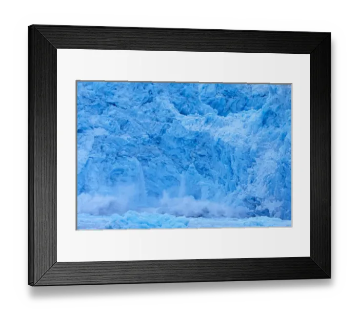 Framed Print : NA, USA, Alaska, Glacier Bay NP, Margerie Glacier, ice calves off the tidewater face of glacier