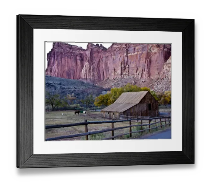 Framed Print : Nobody, North America, USA, Utah, Capitol Reef National Park, Scenic Historic Gifford