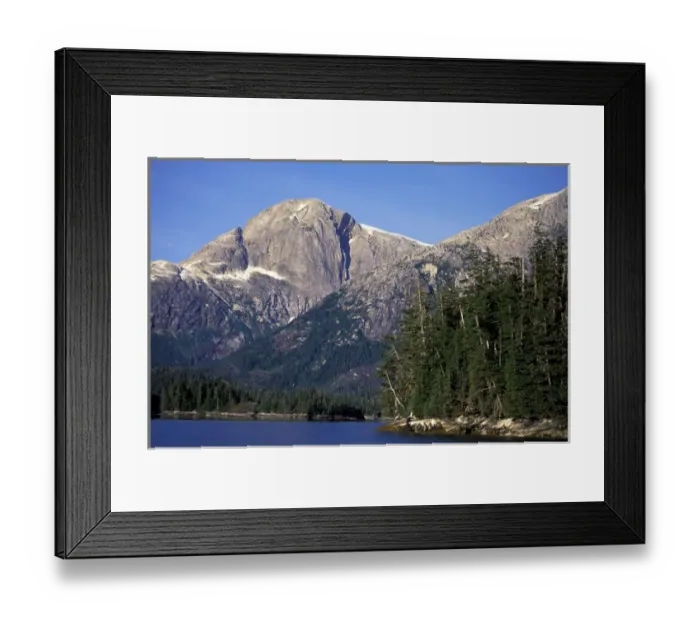 Framed Print : NA, USA, Alaska, Prince William Sound, Port Nellie Juan Glacier-clad mountains