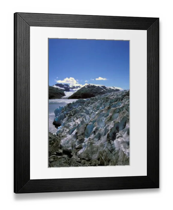 Framed Print : North America, USA, Alaska, Prince William Sound, Kenai Peninsula. The crevassed