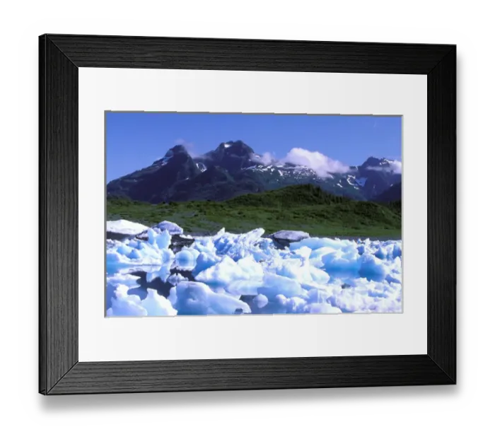 Framed Print : North America, USA, Alaska, Prince William Sound, Columbia Bay. Lush greenery of Framed Print : North America, USA, Alaska, Prince William Sound, Columbia Bay. Lush greenery of