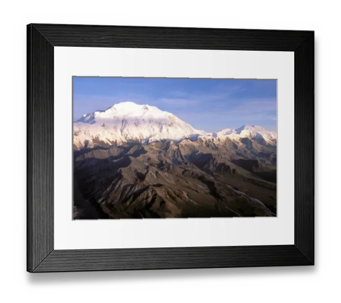 Framed Print : North America, USA, Alaska, Denali National Park. Aerial view of the north side of