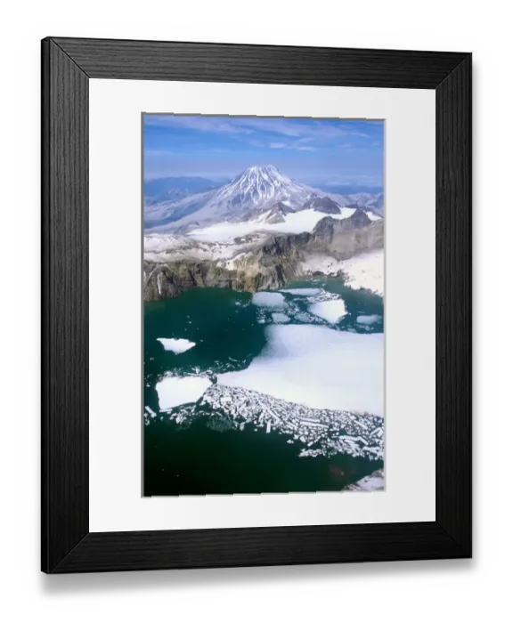 Framed Print : North America, USA, Alaska, Katmai National Park. Aerial view of Mount Griggs towering