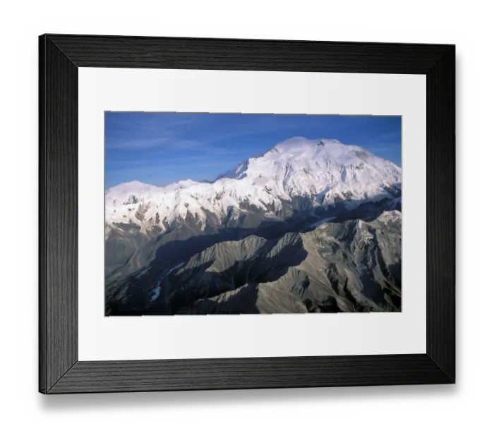 Framed Print : North America, USA, Alaska, Denali National Park. Aerial view of the north face of Denali
