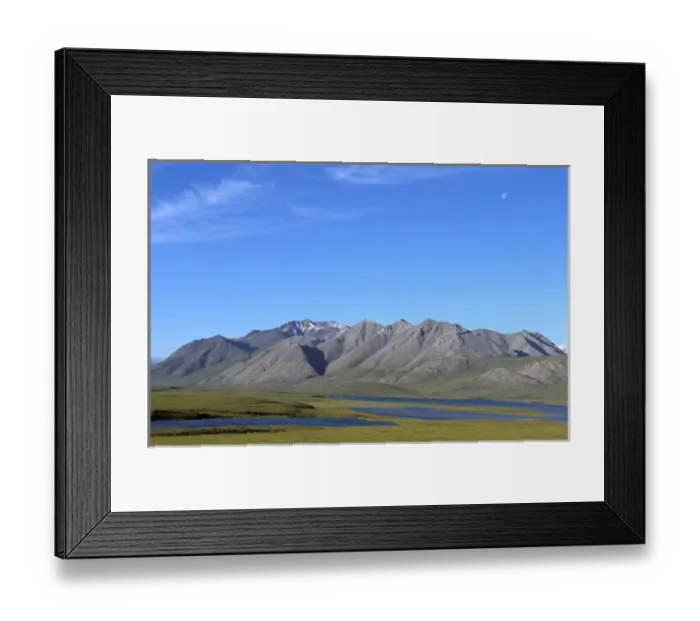 Framed Print : North America, USA, Alaska. Snow dusted peaks of the northern Brooks Range tower