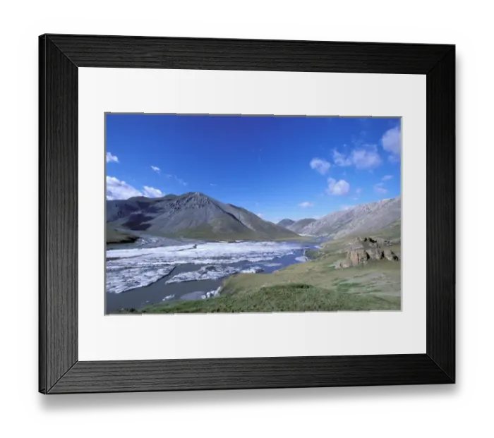 Framed Print : North America, USA, Alaska, Arctic National Wildlife Refuge. Overflow from the previous