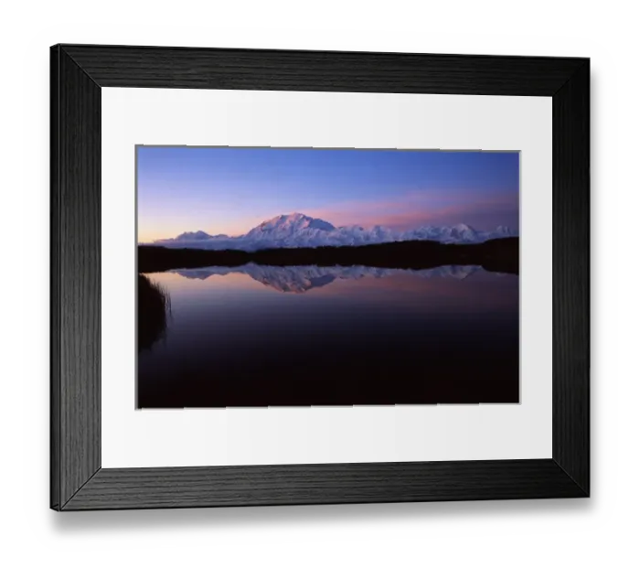 Framed Print : USA, Alaska, Denali National Park And Preserve, , View of lake with Mt Mckinley in Framed Print : USA, Alaska, Denali National Park And Preserve, , View of lake with Mt Mckinley in