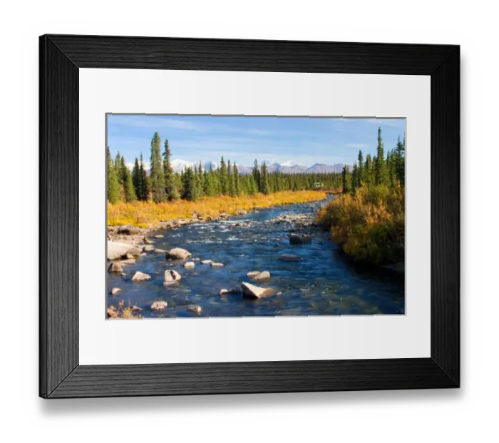 Framed Print : N. A. USA, Alaska. Susitna River along the Denali highway Framed Print : N. A. USA, Alaska. Susitna River along the Denali highway