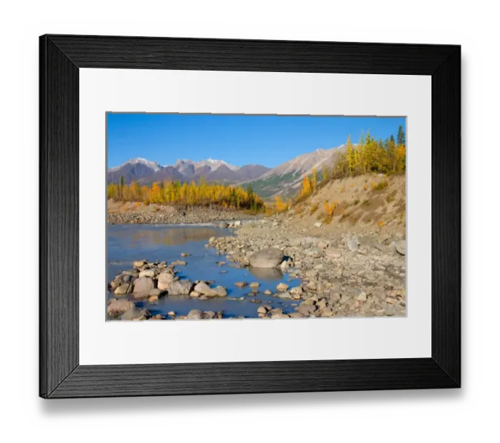 Framed Print : N. A. USA, Alaska. The Kennicott River in Autumn
