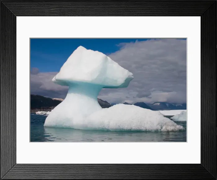 Framed Print : N. A. USA, Alaska. Icebergs near the Columbia Glacier