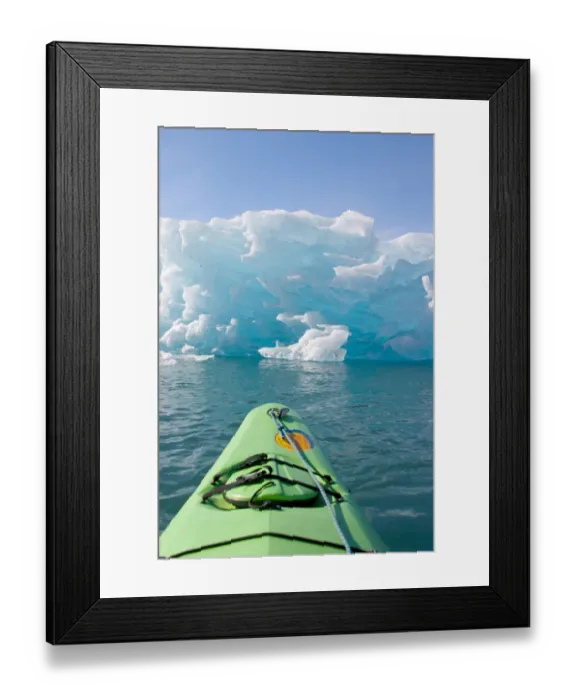 Framed Print : N. A. USA, Alaska. Kayaking in and around the Columbia Glacier Framed Print : N. A. USA, Alaska. Kayaking in and around the Columbia Glacier