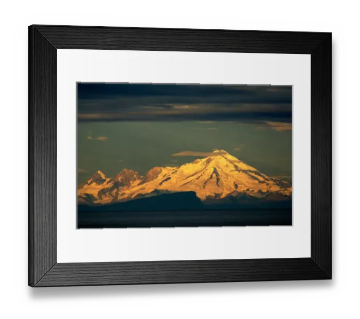 Framed Print : Alaska, Kenai Peninsula, Kenai, Mt. Redoubt, Evening Glow Framed Print : Alaska, Kenai Peninsula, Kenai, Mt. Redoubt, Evening Glow