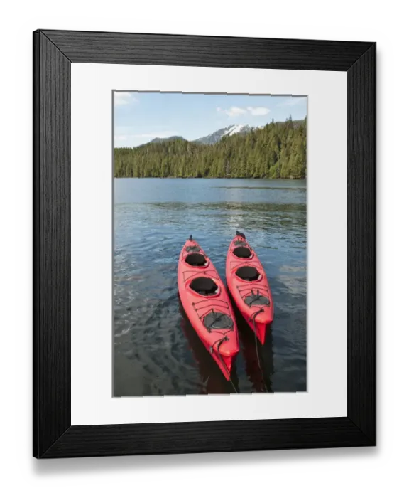 Framed Print : Alaska. Kayaking in Yes Bay, the Cleveland Peninsula region of Southeast Alaska