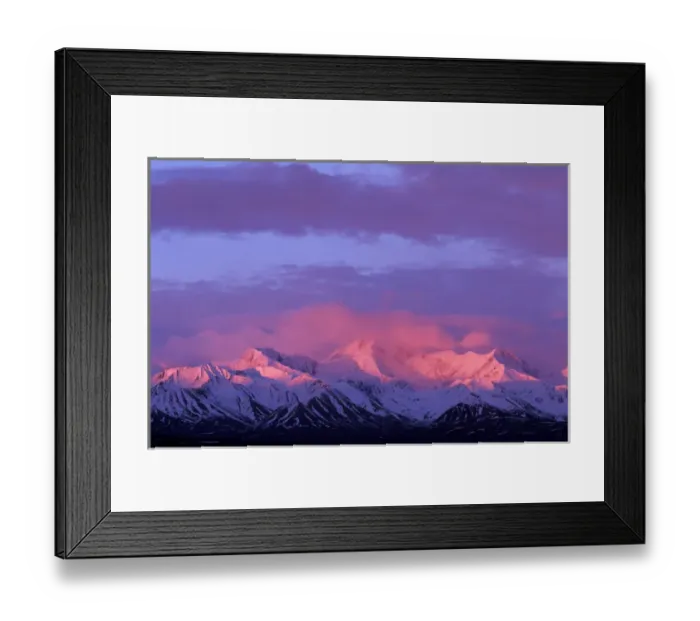 Framed Print : USA, Alaska, Denali NP Bright red alpenglow on Alaska Range peaks at 3 a. m. sunrise Framed Print : USA, Alaska, Denali NP Bright red alpenglow on Alaska Range peaks at 3 a. m. sunrise