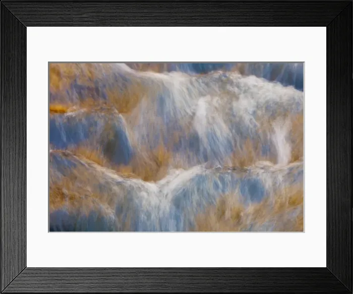 Framed Print : Impressionist look at the light reflecting from Zion Canyon walls into the Virgin