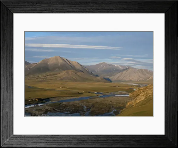Framed Print : landscape of the 1002 area of the Arctic National Wildlife Refuge with the Brooks Range mountains