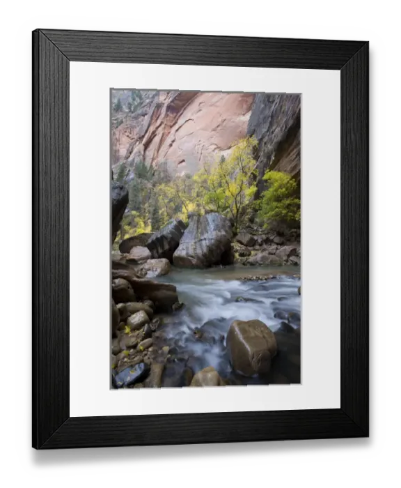 Framed Print : North Fork of Virgin River, Gates of the Narrows, Zion National Park, Utah, Box Framed Print : North Fork of Virgin River, Gates of the Narrows, Zion National Park, Utah, Box