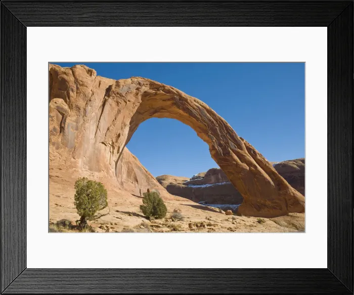 Framed Print : Corona Arch, a freestanding Sandstone Arch on BLm land, Bootlegger Canyon, Southeast
