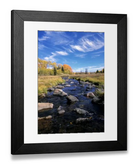 Framed Print : Stream in Fish Lake Mountains, Utah, USA