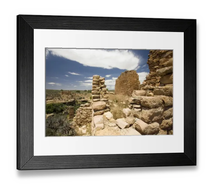 Framed Print : Archaeological site of Hovenweep National Monument in Mesa Verde County, Utah. Native