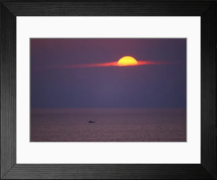 Framed Print : gillnet fishing boat drives past set net buoys in Cook Inlet, southcentral Alaska