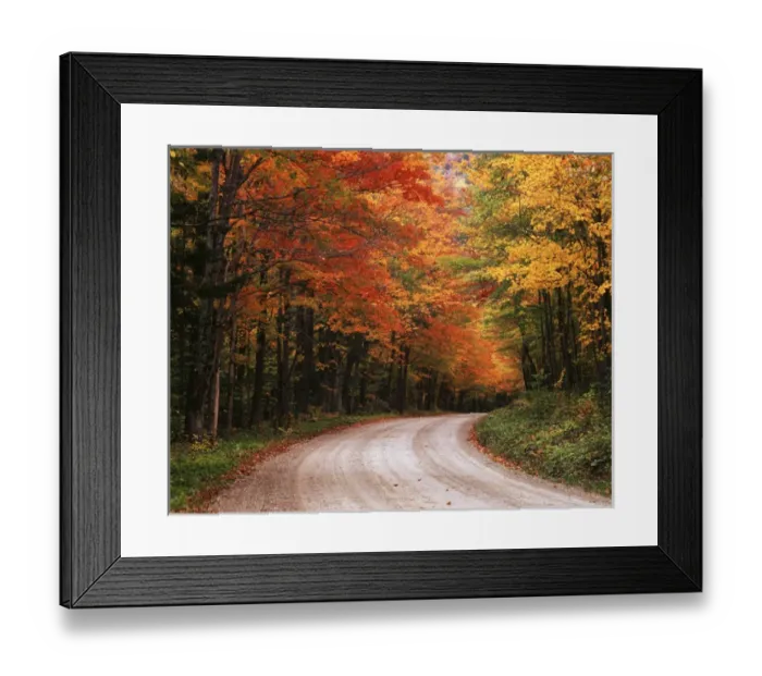 Framed Print : USA, Vermont, Green Mountain National Forest, Road through autumn trees Framed Print : USA, Vermont, Green Mountain National Forest, Road through autumn trees