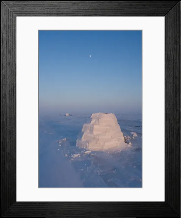 Framed Print : igloo snow blind and expedition camp along the Arctic coast, mouth of the Canning river Framed Print : igloo snow blind and expedition camp along the Arctic coast, mouth of the Canning river