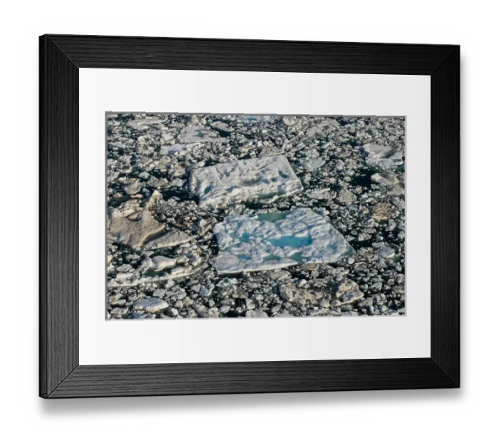 Framed Print : Aerial of multi-layer ice (fresh water pans formed over years and years where Framed Print : Aerial of multi-layer ice (fresh water pans formed over years and years where