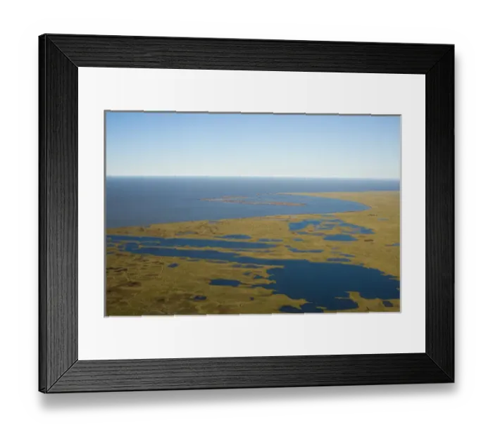 Framed Print : tundra landscape with freshwater ponds along the Arctic coast, by the Colville River Framed Print : tundra landscape with freshwater ponds along the Arctic coast, by the Colville River