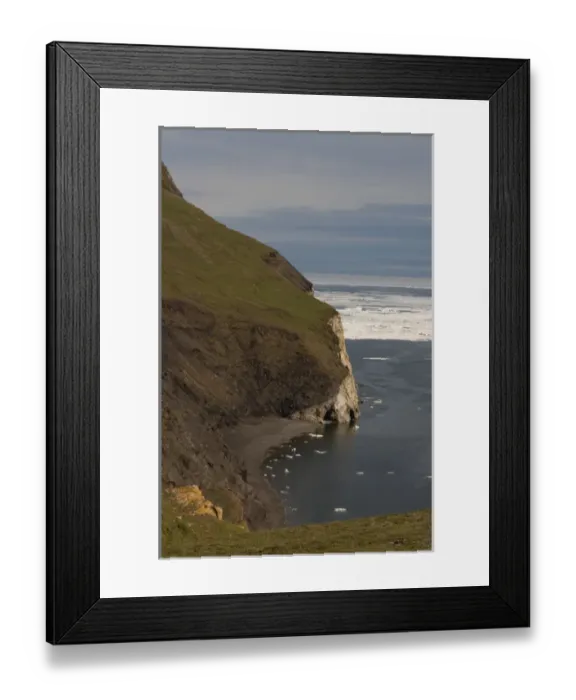 Framed Print : looking out at the Arctic ocean from Cape Thompson, 26 miles south of Point Hope Framed Print : looking out at the Arctic ocean from Cape Thompson, 26 miles south of Point Hope