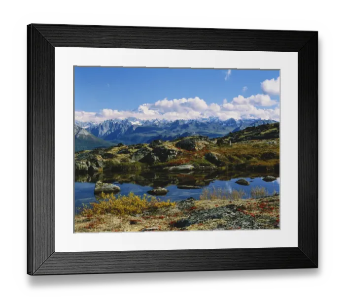 Framed Print : 06. USA, Alaska, Denali National Park, Kesugi Ridge, View of mountain range