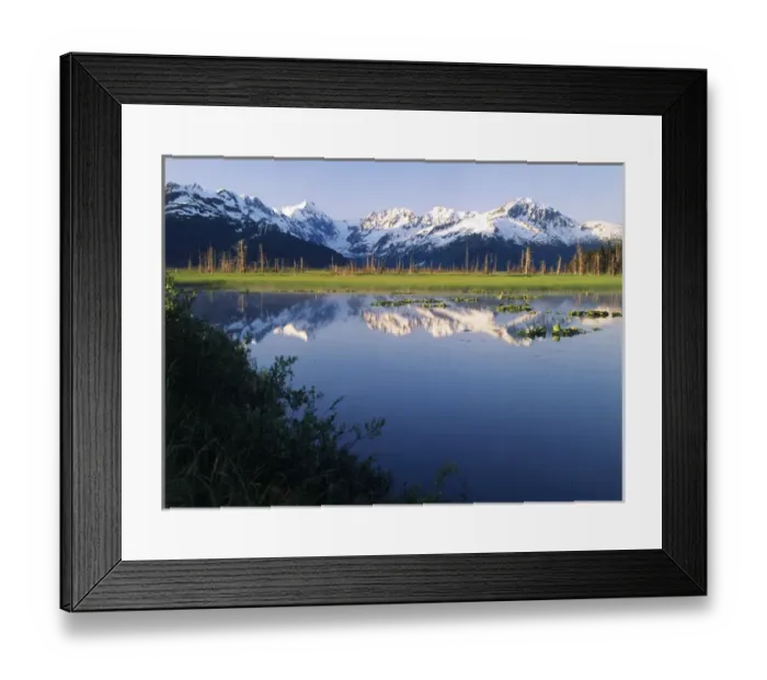 Framed Print : USA, Alaska, Turnagain Arm, View of Chugach mountains