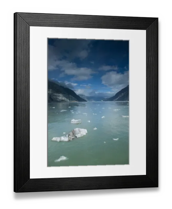 Framed Print : USA-ALASKA-Southeast Alaska-GLACIER BAY NATIONAL PARK: Glacial Ice  /  Johns Hopkins