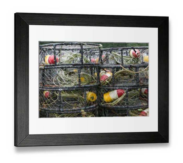 Framed Print : USA-ALASKA-Southeast Alaska-JUNEAU Area: TEE HARBOR / Crabbing nets / Pots Framed Print : USA-ALASKA-Southeast Alaska-JUNEAU Area: TEE HARBOR / Crabbing nets / Pots