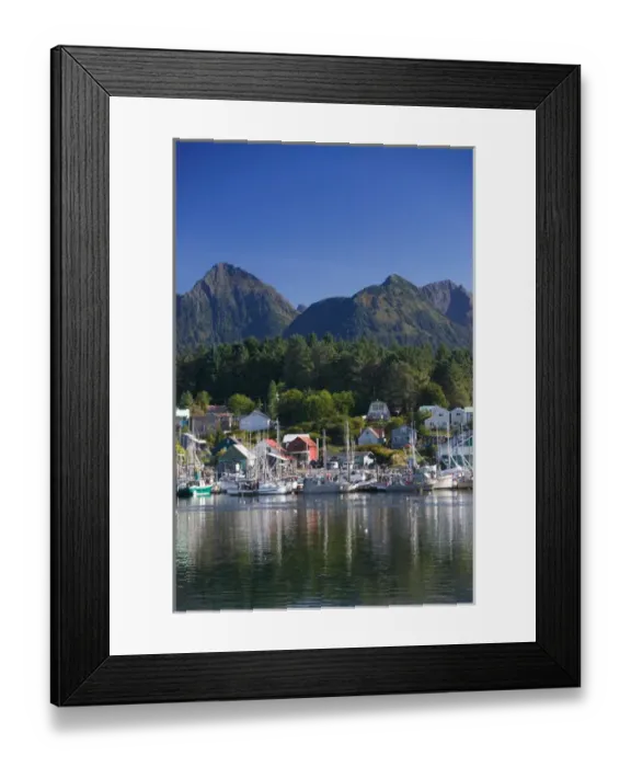 Framed Print : USA-ALASKA-Southeast Alaska-SITKA: Town & Harbor View along Sitka Channel Framed Print : USA-ALASKA-Southeast Alaska-SITKA: Town & Harbor View along Sitka Channel