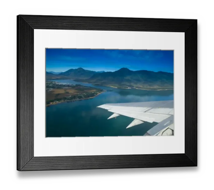 Framed Print : USA-ALASKA-Southeast Alaska-INSIDE PASSAGE: Aerial View of Inside Passage Landscape