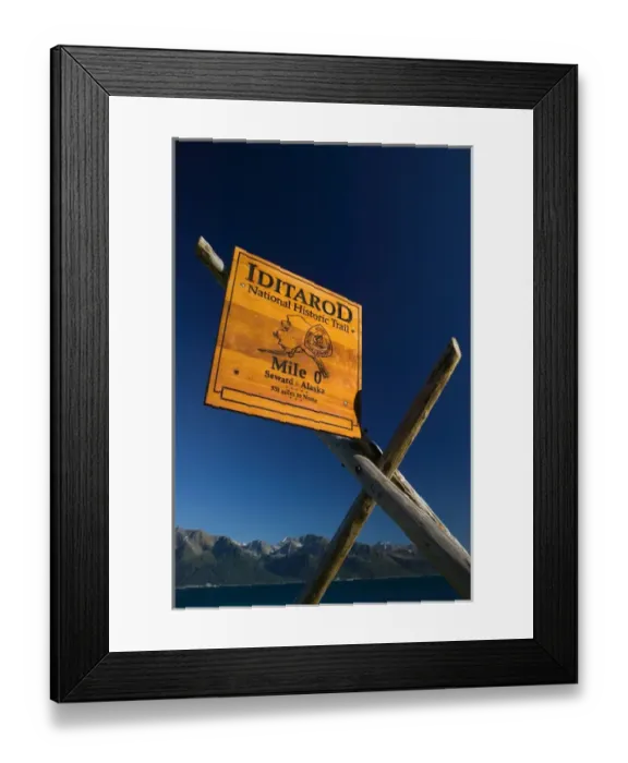 Framed Print : USA-ALASKA-KENAI PENINSULA-SEWARD: Iditarod National Historic Trail Sign / Mile Framed Print : USA-ALASKA-KENAI PENINSULA-SEWARD: Iditarod National Historic Trail Sign / Mile