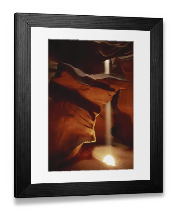 Framed Print : 06. Arizona, Page, Shaft of sunlight penetrating Antelope Canyon Framed Print : 06. Arizona, Page, Shaft of sunlight penetrating Antelope Canyon
