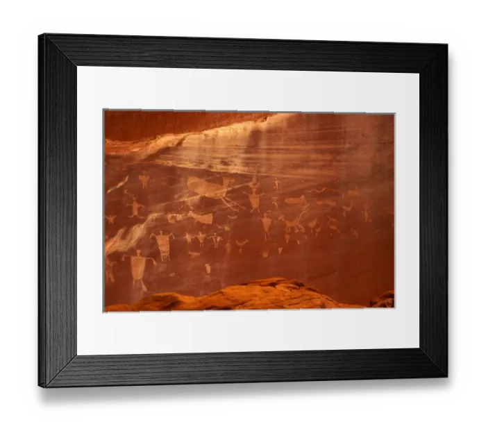Framed Print : Arizona: Chinle, Canyon de Chelly National Monument, Close view of Anasazi petroglyphs Framed Print : Arizona: Chinle, Canyon de Chelly National Monument, Close view of Anasazi petroglyphs