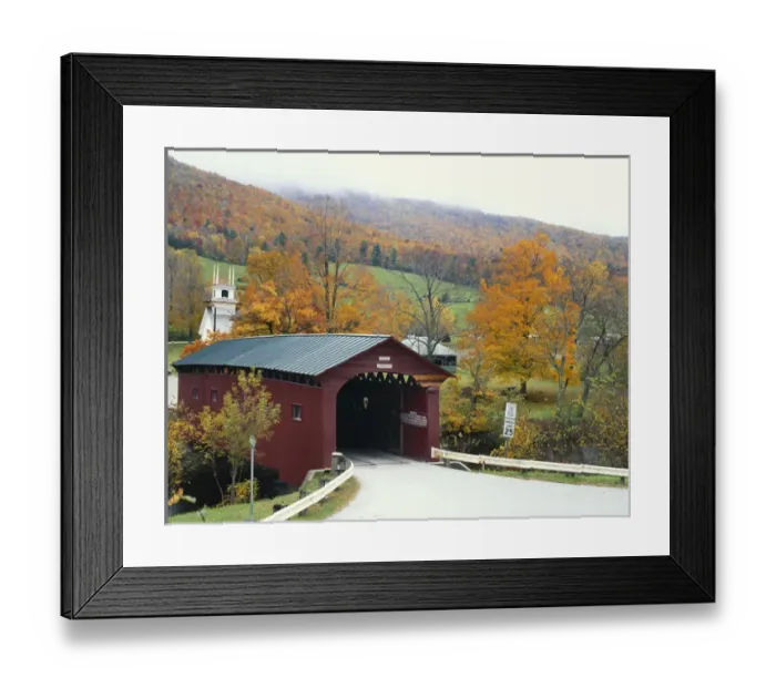 Framed Print : 08. USA, Vermont, West Arlington, Arlington Bridge Framed Print : 08. USA, Vermont, West Arlington, Arlington Bridge