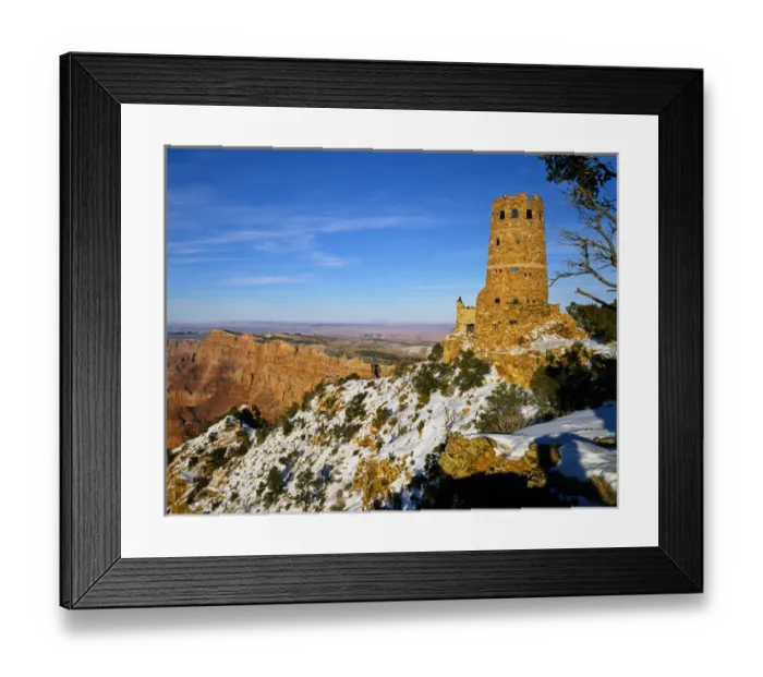 Framed Print : USA, Arizona, Grand Canyon National Park, View of Desert View Watchtower, Painted Desert Framed Print : USA, Arizona, Grand Canyon National Park, View of Desert View Watchtower, Painted Desert