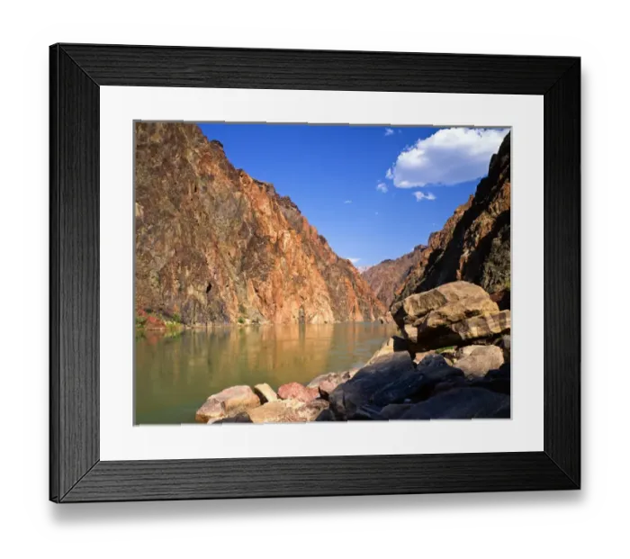 Framed Print : Nobody, North America, USA, Arizona, Grand Canyon National Park, up River from above Framed Print : Nobody, North America, USA, Arizona, Grand Canyon National Park, up River from above