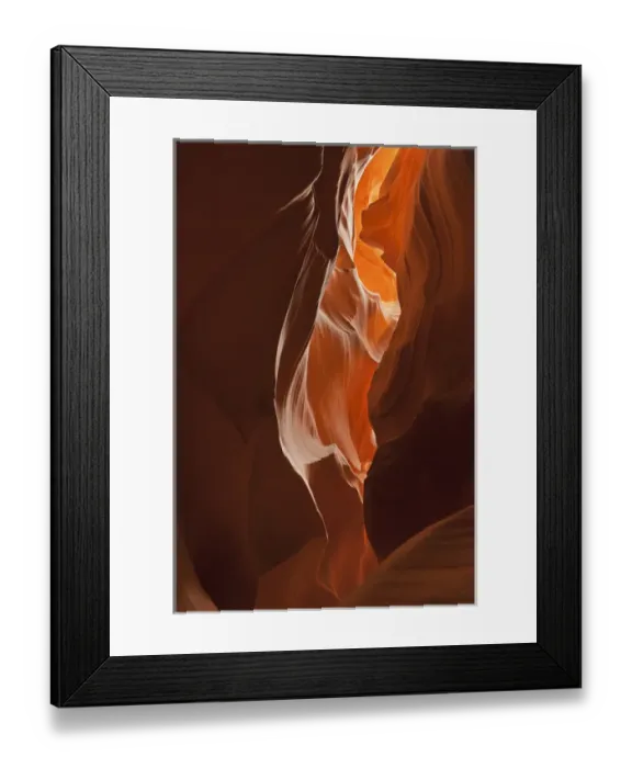 Framed Print : Light beams down into Upper Antelope Canyon on the Navajo Reservation near Page, Arizona Framed Print : Light beams down into Upper Antelope Canyon on the Navajo Reservation near Page, Arizona